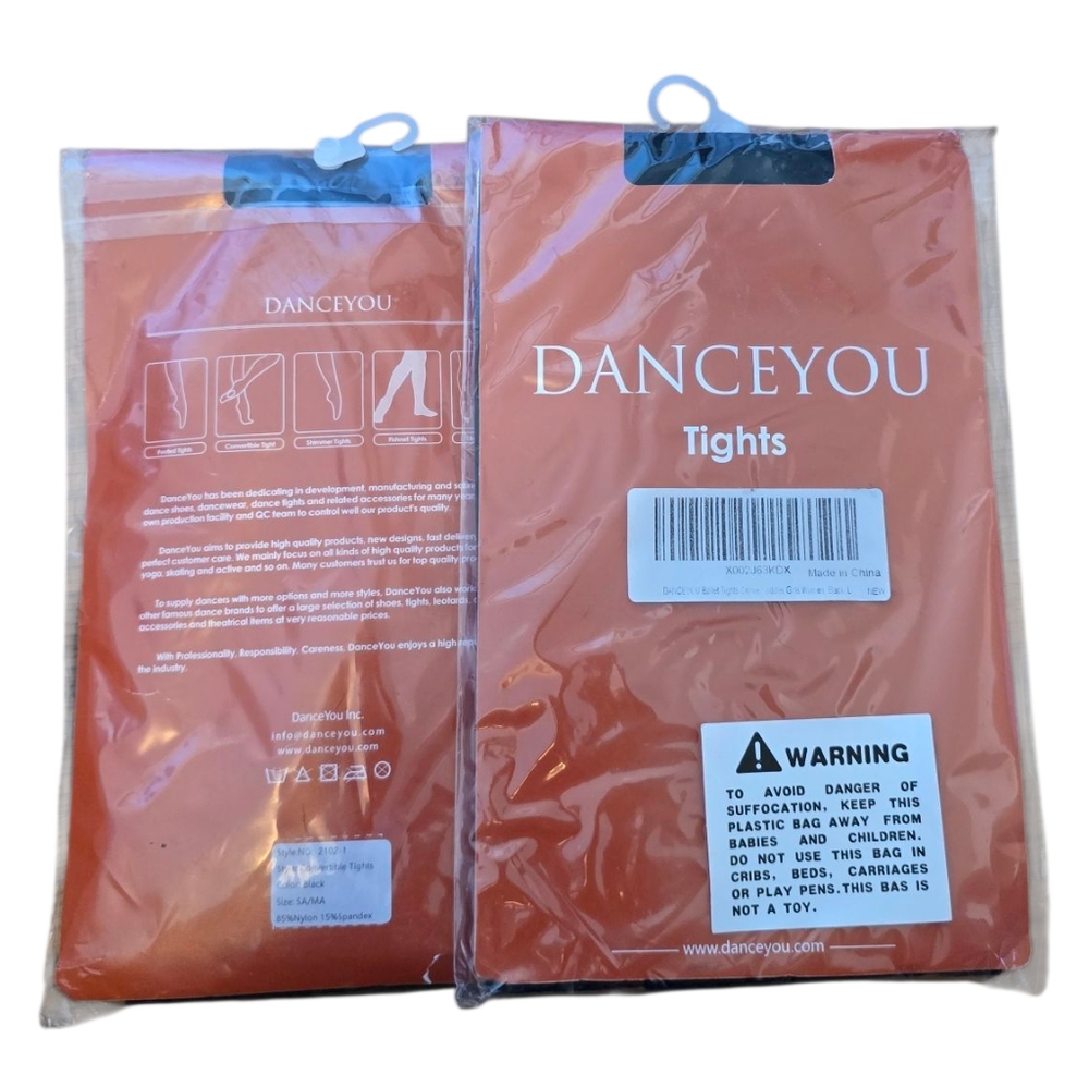 3/$15 Dance You Black Fishnet Tights Size Small